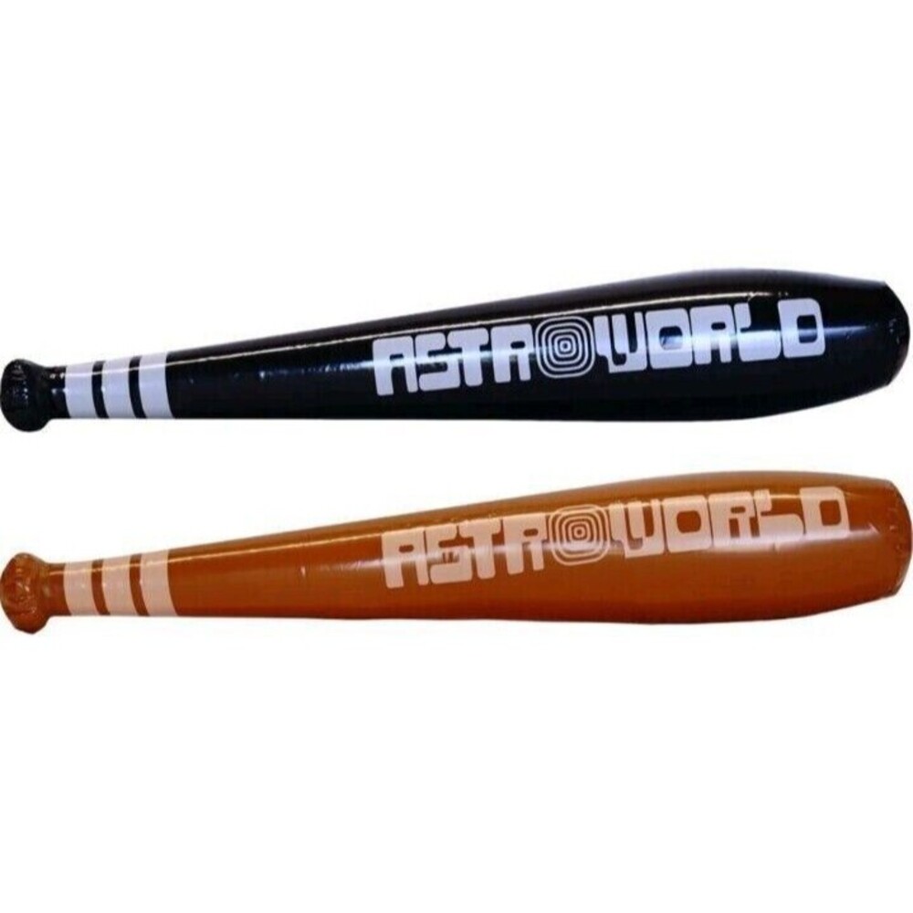 Travis Scott AstroWorld Festival Inflatable Baseball Bat Black & Brown 2 Pieces
